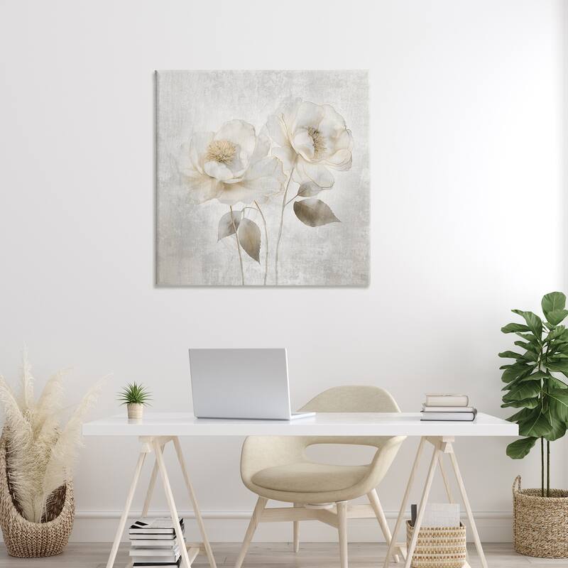Stupell Contemporary Muted Blossoms Canvas Wall Art Design By Irene Weisz