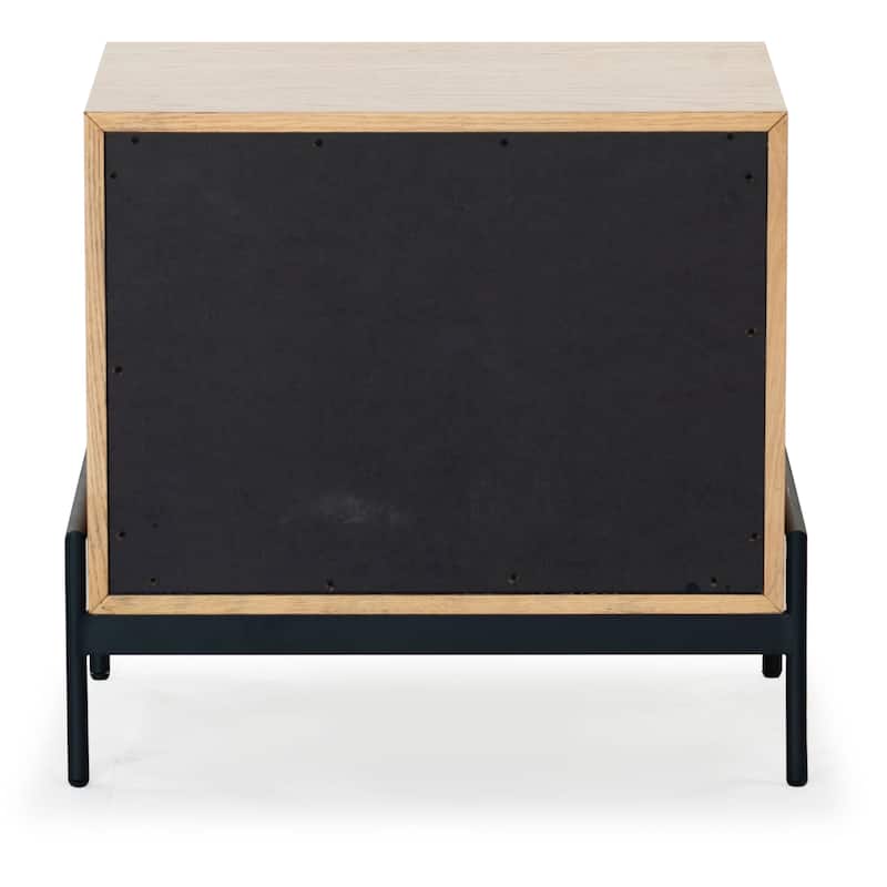 SAFAVIEH Couture Chandri Vegan Leather Wrapped Handle Nightstand