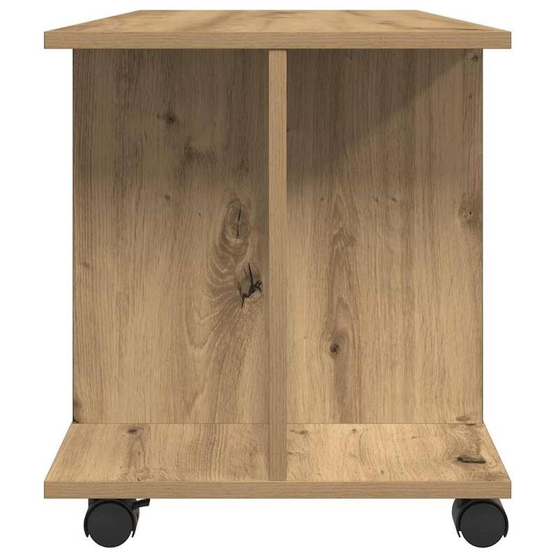 vidaXL TV Stand with Castors Entertainment Center Media Unit Engineered Wood - 31.5 x 15.7 x 17.7"