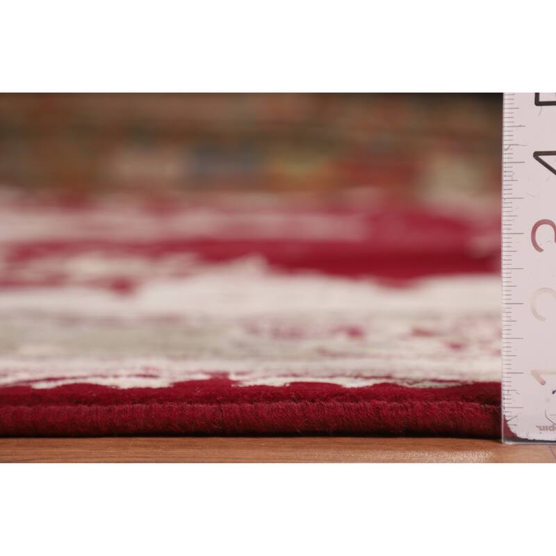 Victorian Style Tabriz Turkish Area Rug Medallion Machine Made Carpet - 9'9" x 13'5"