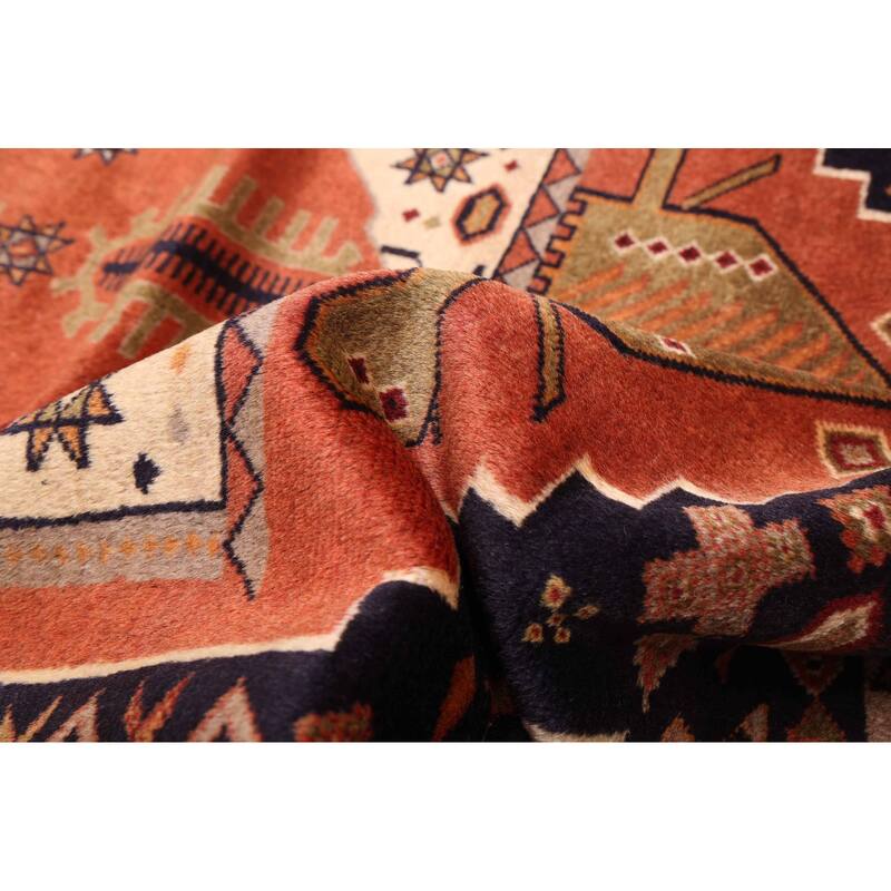 ECARPETGALLERY Hand-knotted Melis Vintage Copper Wool Rug - 4'2 x 5'8