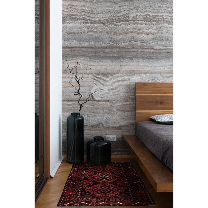 Teimani Red Rug 3'7" x 6'0" - 3'7 x 6'0