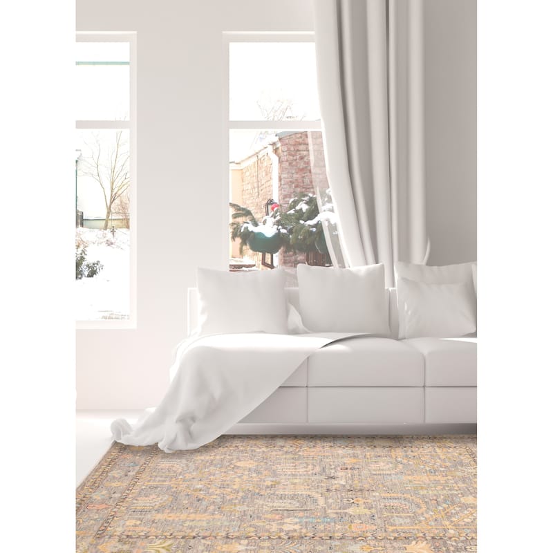 ECARPETGALLERY Hand-knotted Modern Oushak Grey Wool Rug - 10' x 14' 3"