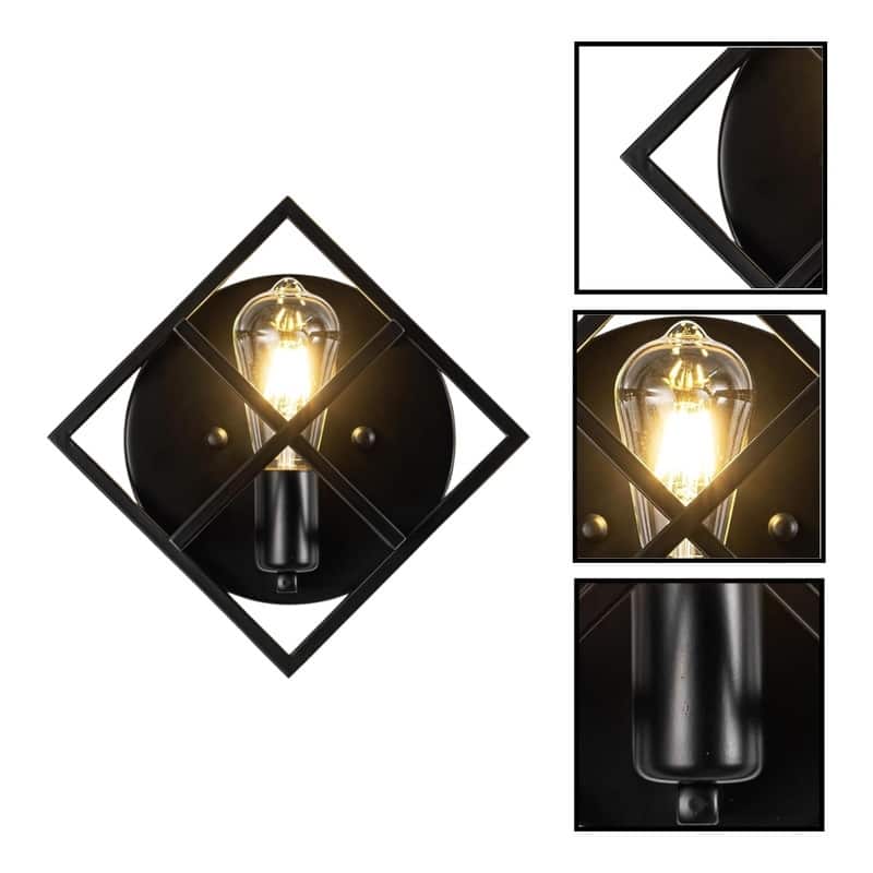 1 Light wall sconces black wall lighting metal wall light fixture