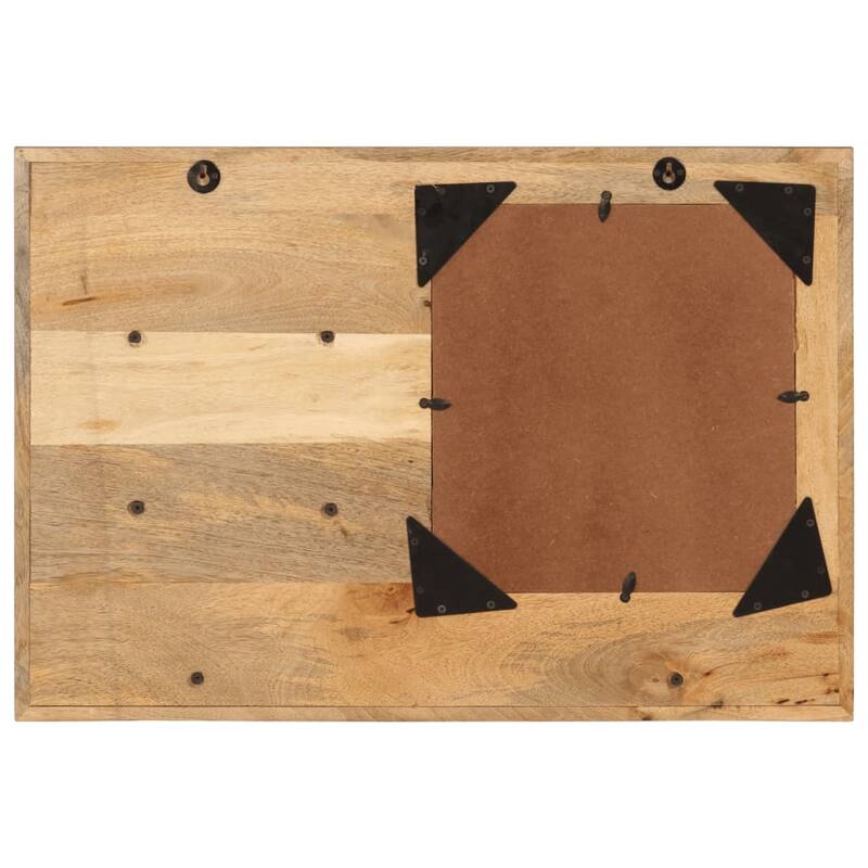 vidaXL Bathroom Mirror Natural mango wood with clear mirror - 3.1 x 31.5 x 21.7 in