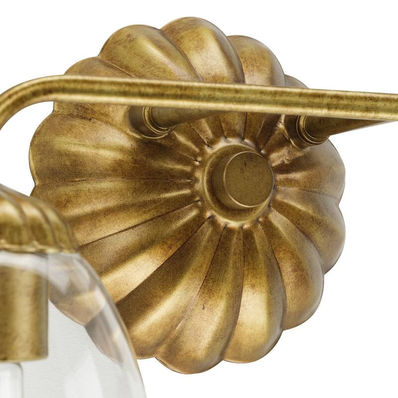 Quillan Collection Two-Light Soft Gold Transitional Bath & Vanity Light - 14.5 in x 6.62 in x 8.5 in
