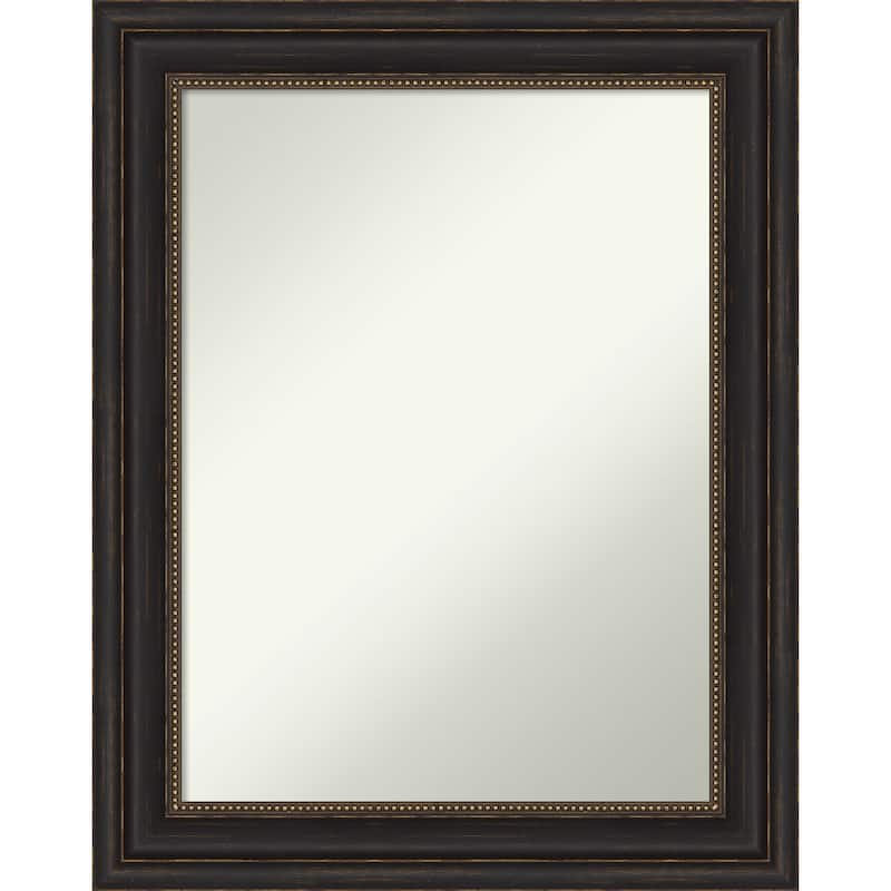 Non-Beveled Bathroom Wall Mirror - Accent Bronze Frame