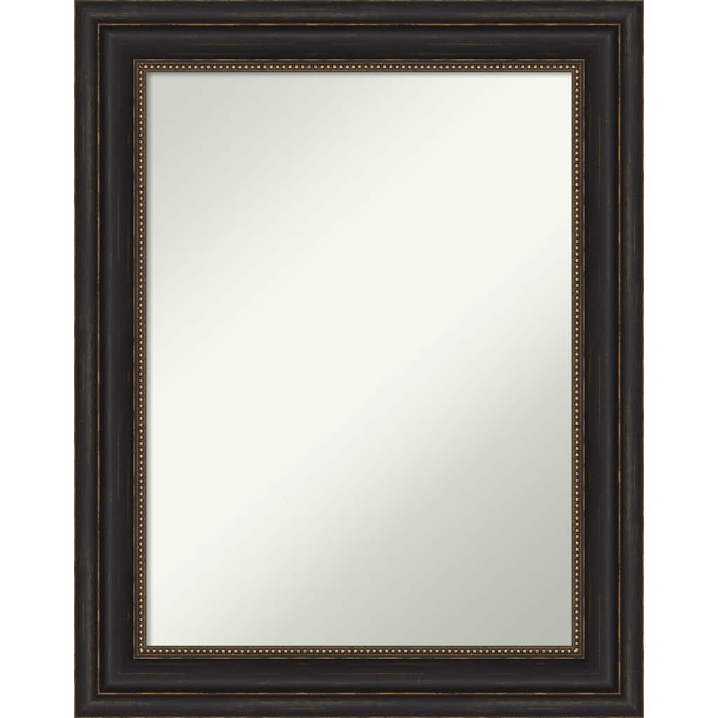 Non-Beveled Bathroom Wall Mirror - Accent Bronze Frame