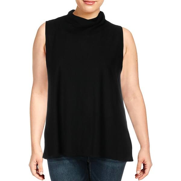 Shop Anne Klein Womens Tank Top Sweater Sheer Knit Anne Black Overstock 31061887 Xxs Express split back sleeveless womens size xs black sheer.