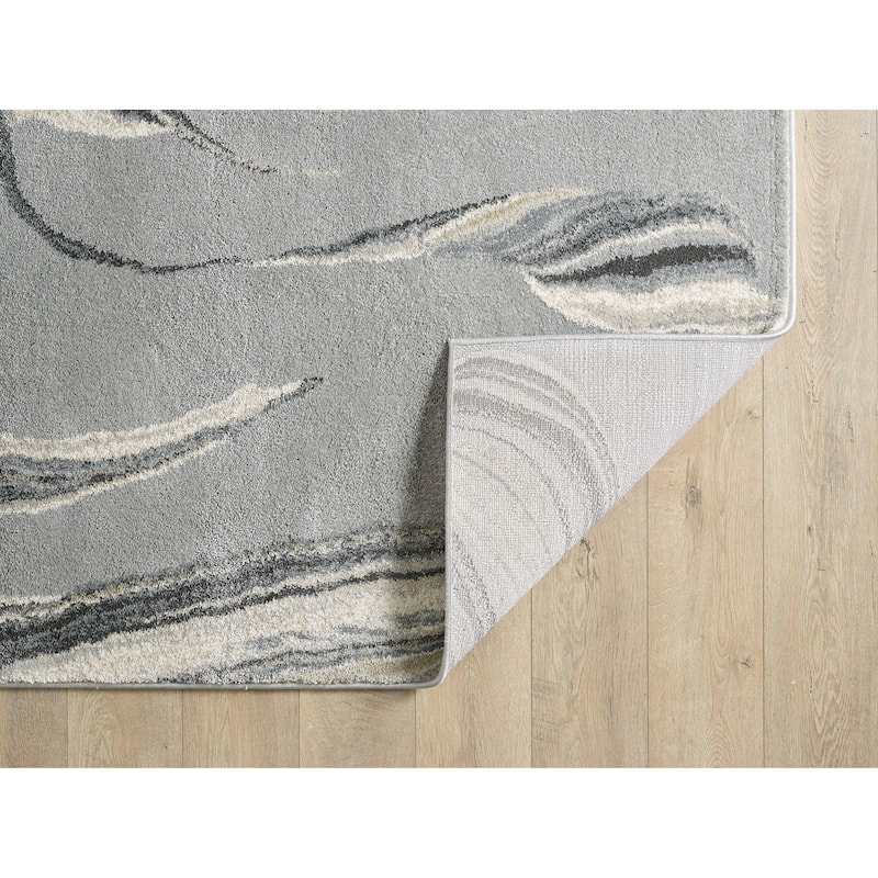 Domani Novelle Abstract Marble Area Rug