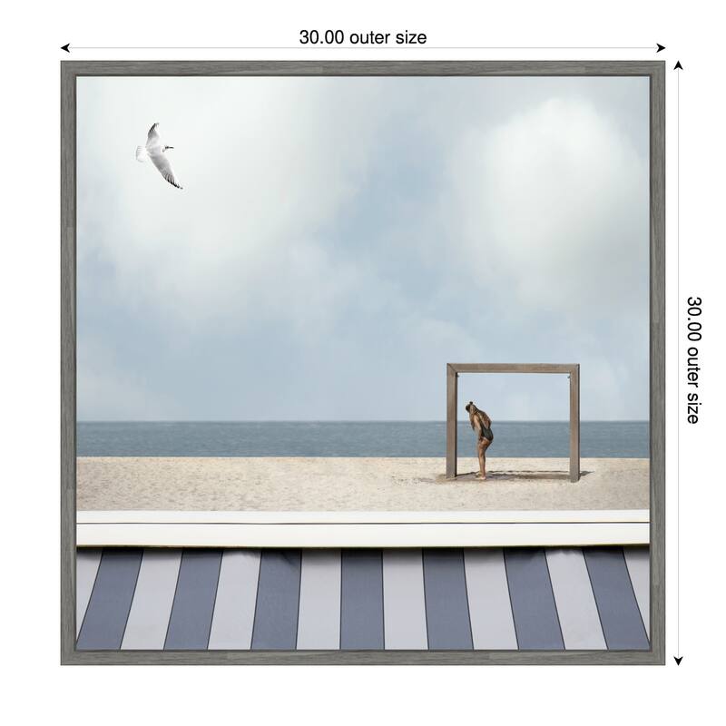 As free as a bird in the sky by Gilbert Claes Framed Canvas Wall Art Print - 30 x 30 in