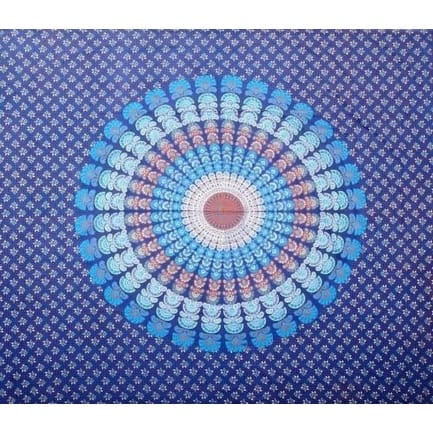 Mandala Floral Peacock Cotton Tablecloth Rectangle Vibrant Colors Multiple Designs Overstock 12249680