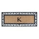 preview thumbnail 103 of 187, Non Slip Coir Low Profile Myla Monogrammed Entry Doormat, 17.7"x47.25" monogrammed k