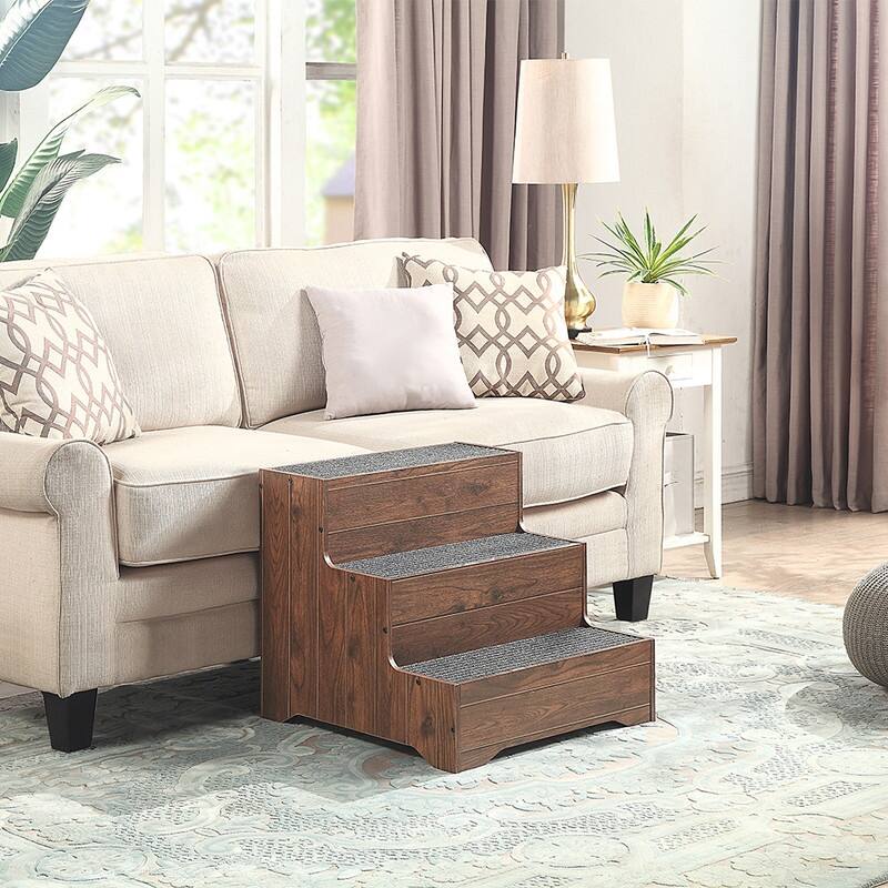 beeNbkks Furniture Style Dog Crate End Table, Mesh Wooden Pet Crate
