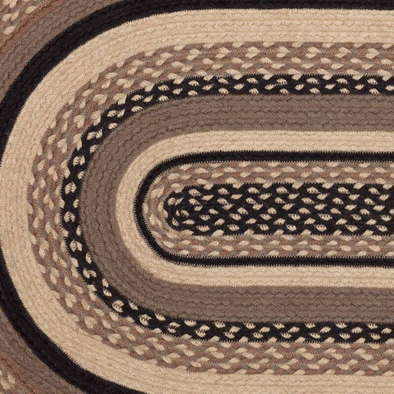 Sawyer Mill Charcoal Jute Rug Oval w/ Pad 27x48 - 27x48