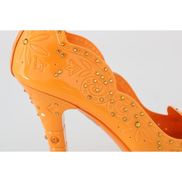 orange shoes womens heels