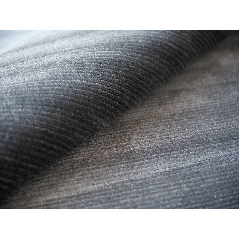 Pavia Modern Handmade Silky Nylon in Gray Area Rug