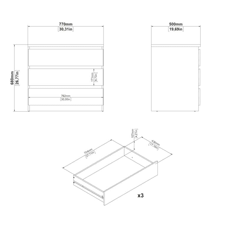 Porch & Den McKellingon 3-drawer Chest