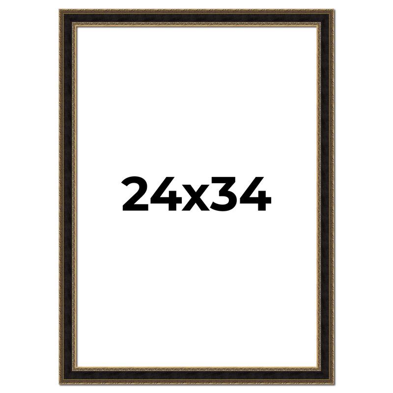 24x34 Frame Gold Antique Vintage Sold Wood Picture Frame | 1.75 Inch