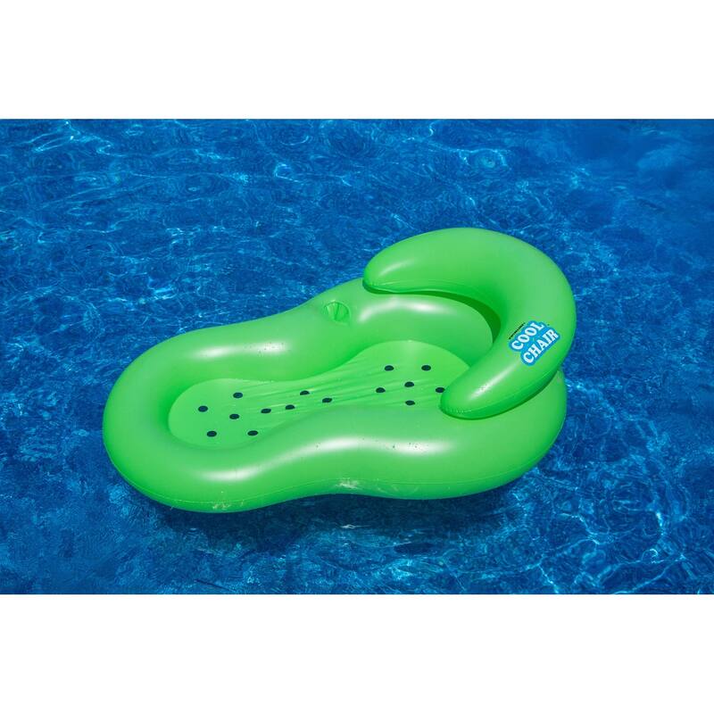 Inflatable Green Cool Lounge Chair with Holes 62.5-Inch - 62.5"
