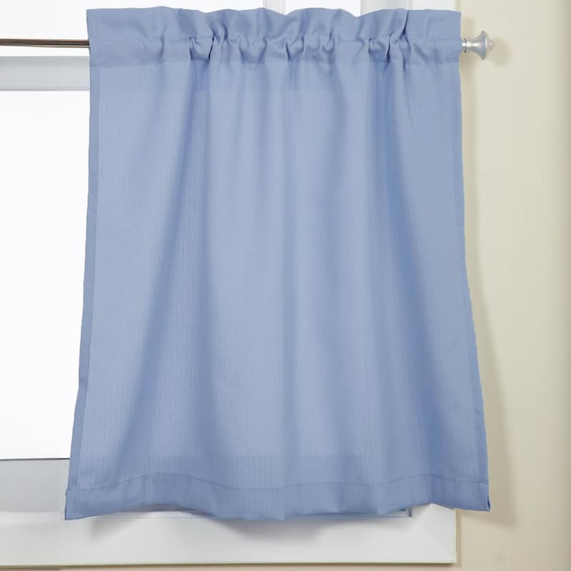 Opaque Ribcord Kitchen Curtain Pieces - Tiers/ Valances/ Swags
