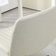preview thumbnail 14 of 17, Criss Cross Chair with Wheels, Fabric Padded Armless Vanity Chair, Fabric Padded Task Chair with Adjustable Height - N/A