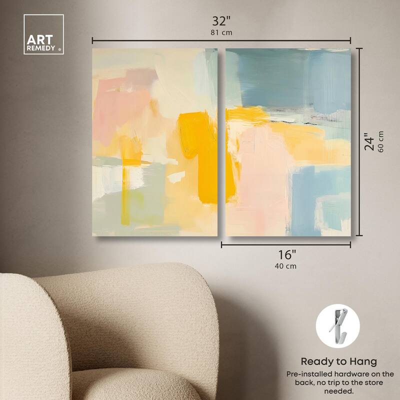 Ocean of Suns II Canvas Set of 2 by Art Remedy, Gallery Wrapped