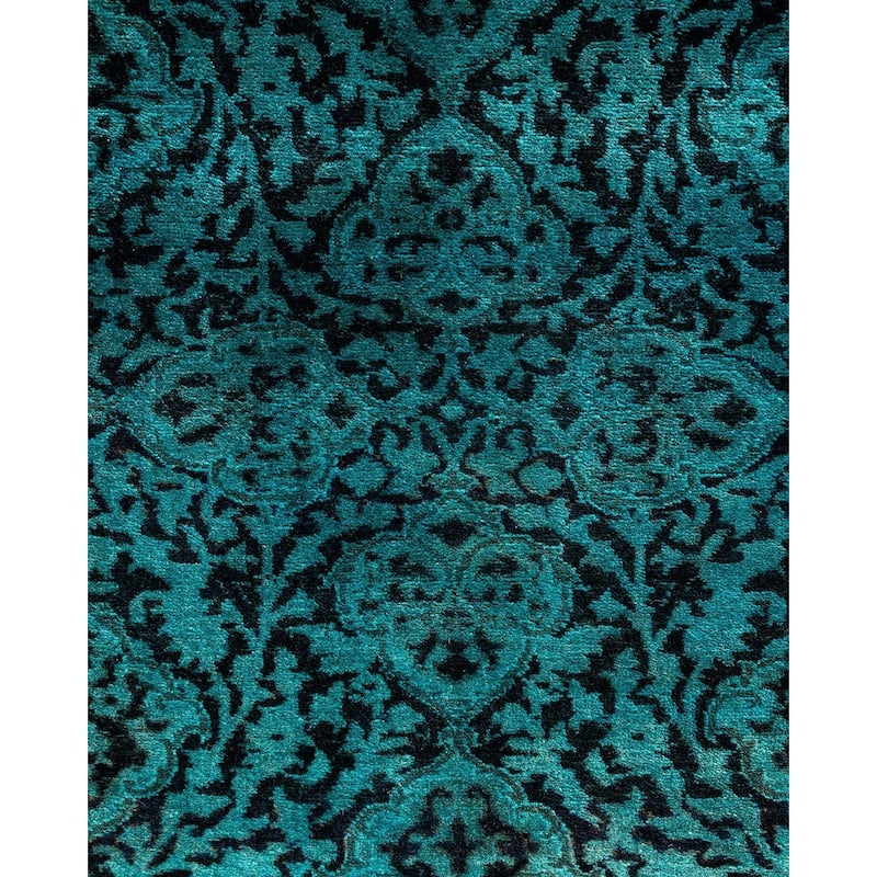 Contemporary Overdyed Wool Hand Knotted Runner - 2' 6" x 6' 7"