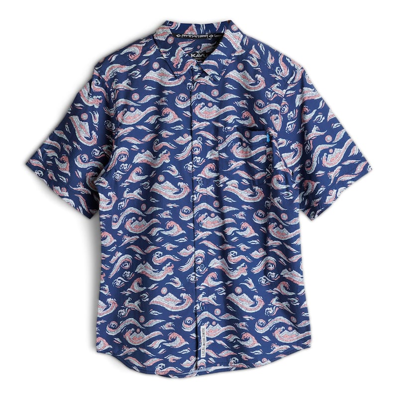 KAVU Men's Festaruski Short-Sleeve Party Shirt - Bored Doodle - M
