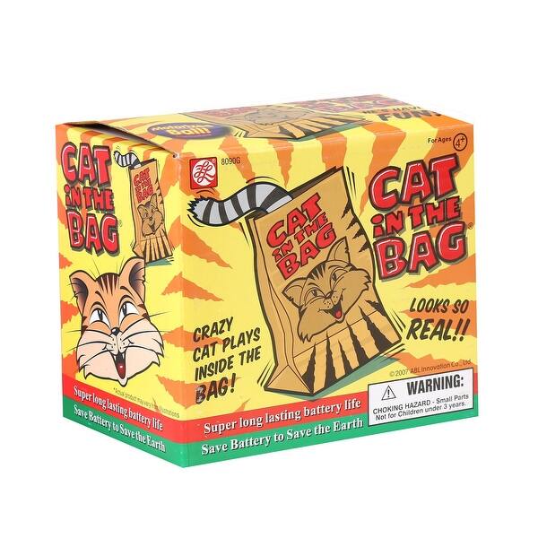 Shop Leading Edge Tabby Cat In The Bag Toy Funny Motorized Ball