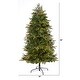 preview thumbnail 2 of 5, 5.5ft. Fir Artificial Christmas Tree with 250 Clear Lights, Pine Cones & 800 Branches - Natural Holiday X-Mas Glow