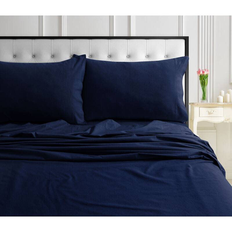 Cozy Ultra-soft Flannel Deep Pocket Oversized Bed Sheet Set