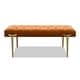 preview thumbnail 11 of 23, Aria Performance Fabric Tufted Gold Accent Entryway Bedroom Bench by Jennifer Taylor Home