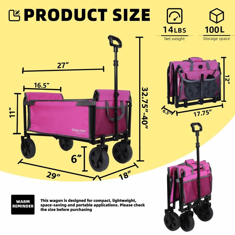 All-in-One Convertible Folding Utility Trolley with 4 Wheels, Bench Seat & Dog Leash