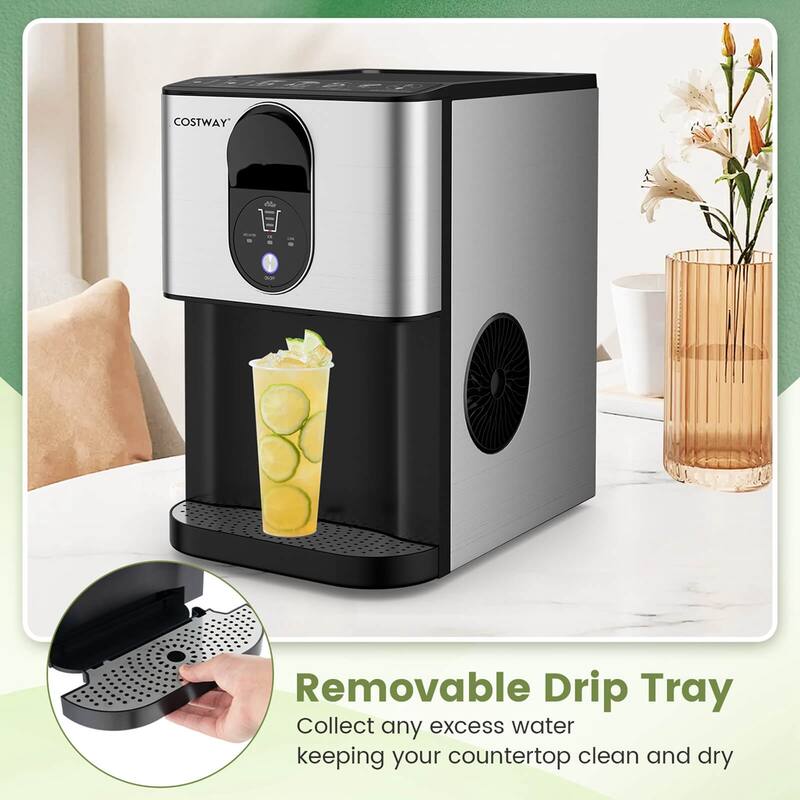 Costway 56 lbs/24 H Pepple Chewable Countertop Ice Maker with - See Details