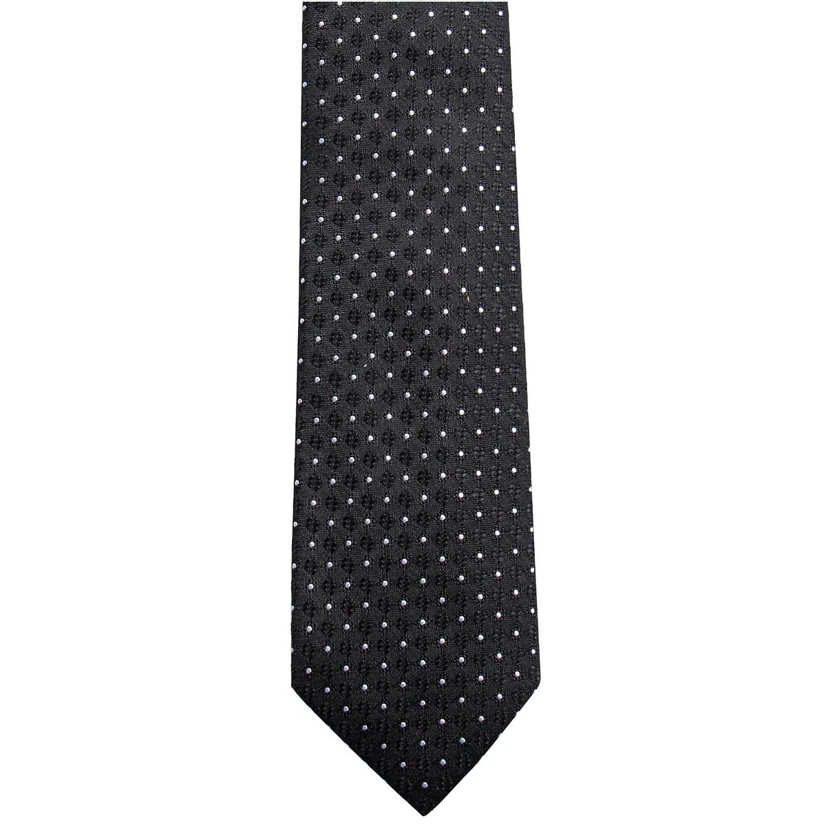 Vince Camuto Mens Spirito Neat Dotted Slim Tie Navy Silk White Dots Necktie