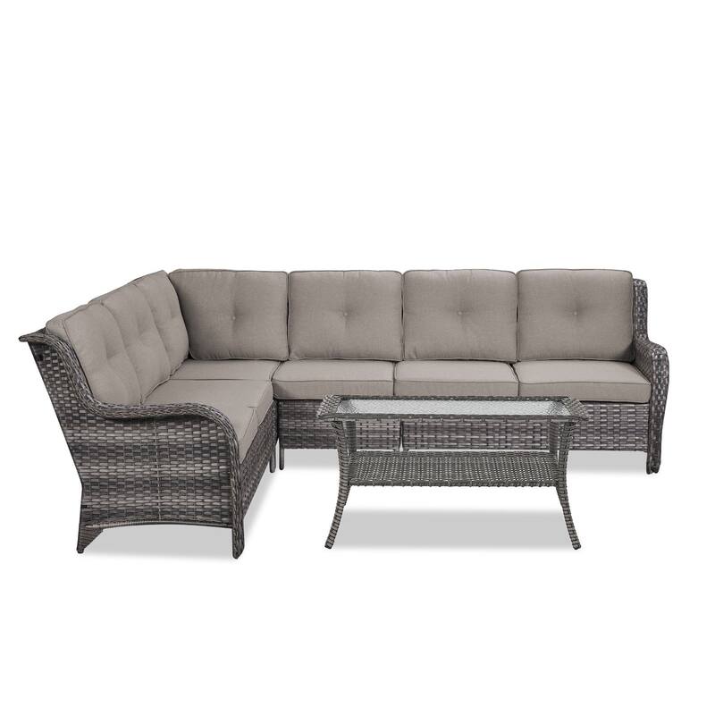 Outdoor Conversation Sets 2 Sectional Sofa Furniture