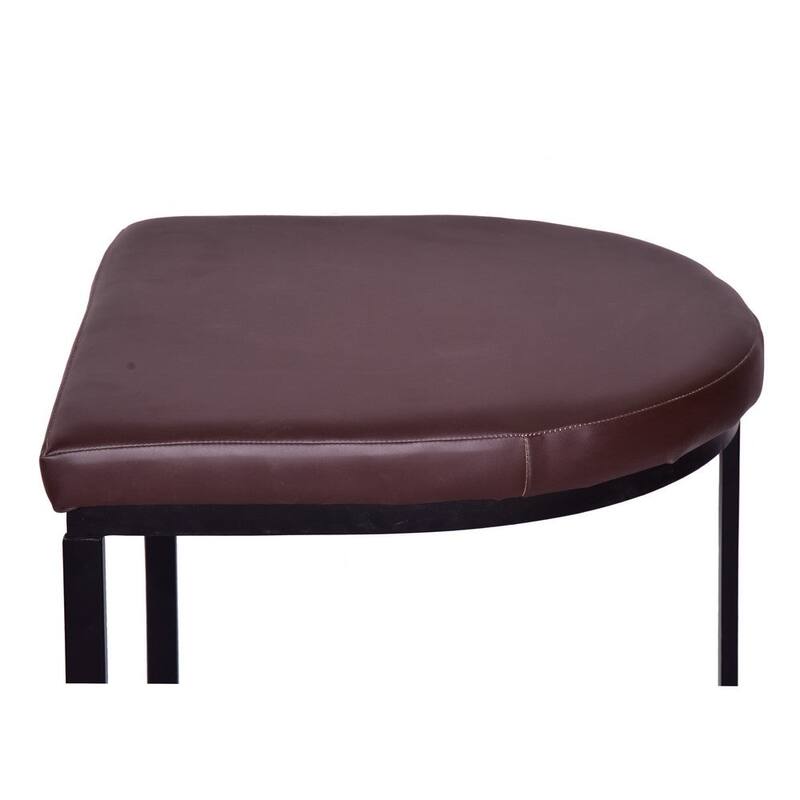 26 Inch Counter Height Stool with Vegan Faux Leather Upholstery - 26 H x 19 W x 19 L Inches