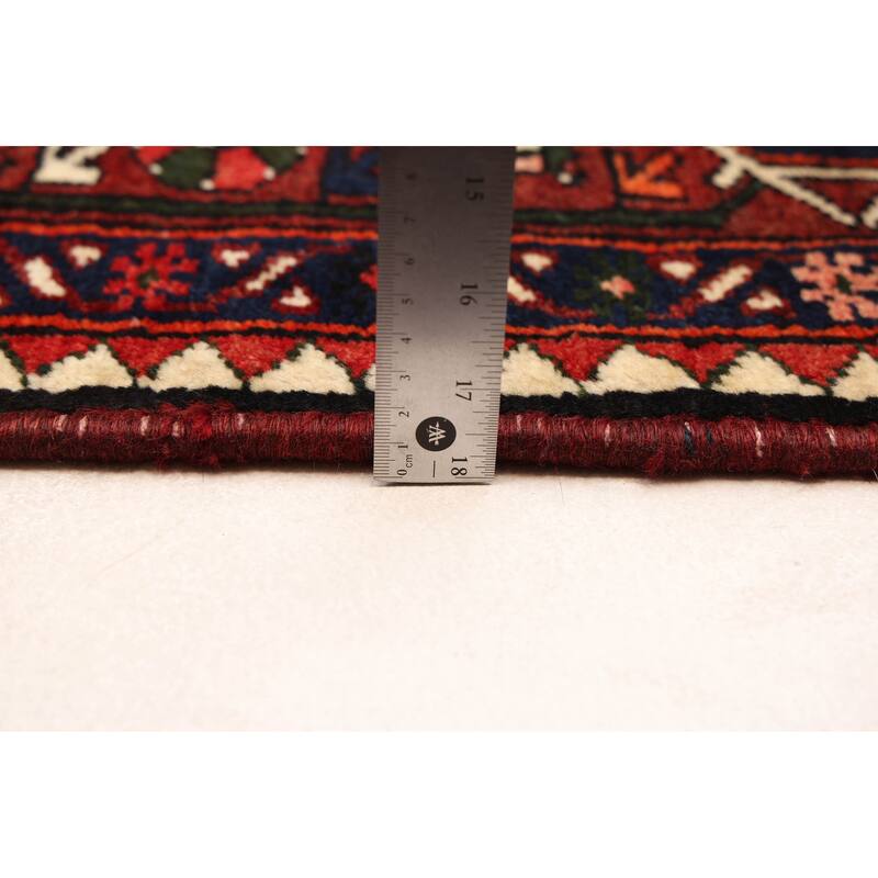 ECARPETGALLERY Hand-knotted Anadol Black, Red Wool Rug - 4'6 x 7'0