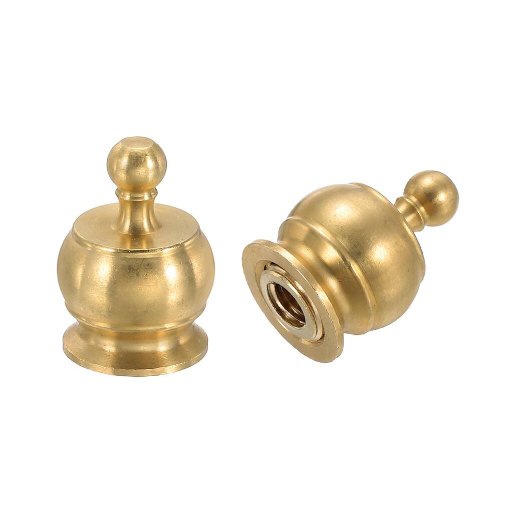 Lamp Finials Caps Knob, Solid Brass Lamp Shade Decoration - 17 x 23.5mm