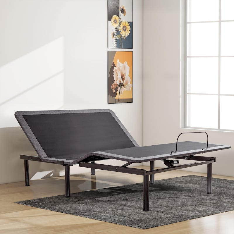 Adjustable Bed Frame, Head & Foot Incline, Wireless Remote Control, Zero Gravity Adjustable Bed Base - Queen