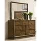 preview thumbnail 2 of 3, Walnut Finish Transitional Bedroom Furniture Set Bed Nightstand Dresser Mirror Chest