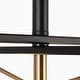preview thumbnail 6 of 7, Leno Modern Black Gold 3-Light Geometric Chandelier Semi-Flush Mount Ceiling Light Fixture