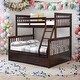 preview thumbnail 2 of 48, Kids and Baby Twin Over Full Wooden Bunk Bed with Drawers,Ladder