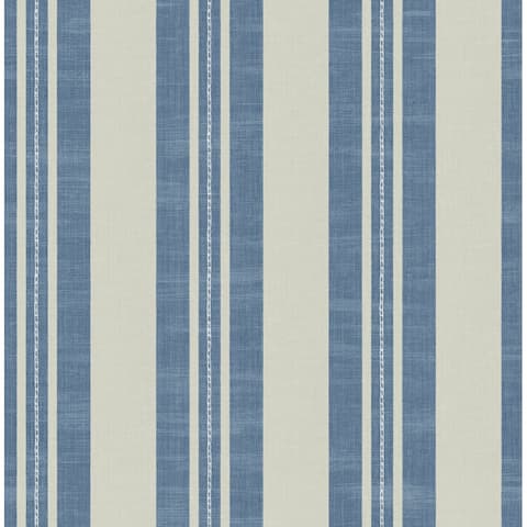 Seabrook Designs Daydreamers Linen Stripe Unpasted Wallpaper