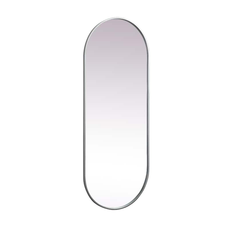 Indigo Home Metal Frame Oval Mirror 24x60 Inch