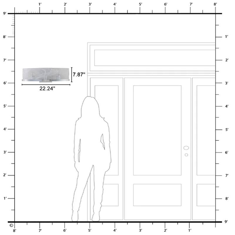 3-Light Modern Chrome Wall Sconce with Cloud Glass Shades