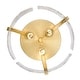 preview thumbnail 10 of 9, Golden Lighting Aenon 3-light Flush Mount in Brushed Champagne Brass