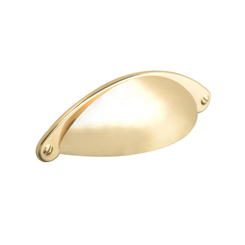 Utopia Alley Elgin Bin Pull Handle - Polished Gold - Metal Drawer Pull Handle, 2.5" Center to Center