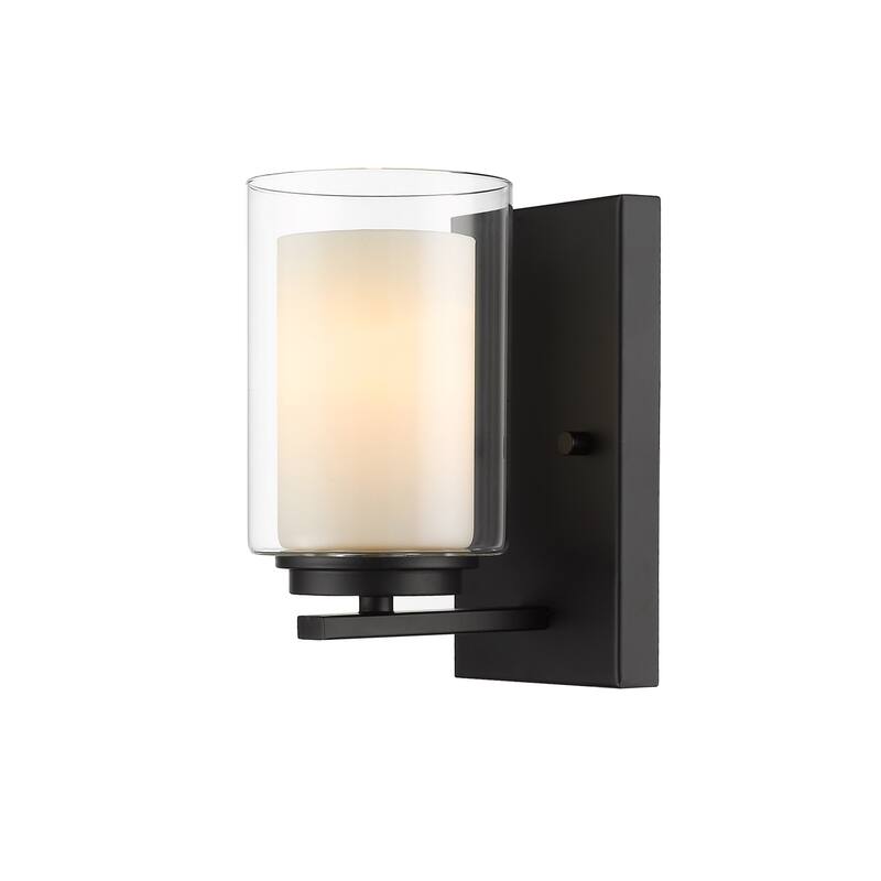 Bellevue ZBF73686 Sylvia 8" Tall Bathroom Sconce - Matte Black